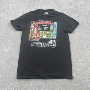 Star Wars T Shirt Periodic Table of Villains Men's Size Medium Black